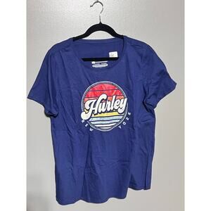 MWT Retro Hurley New York State Cool 70s‎ Style Sunset T-Shirt Size 1X Cotton